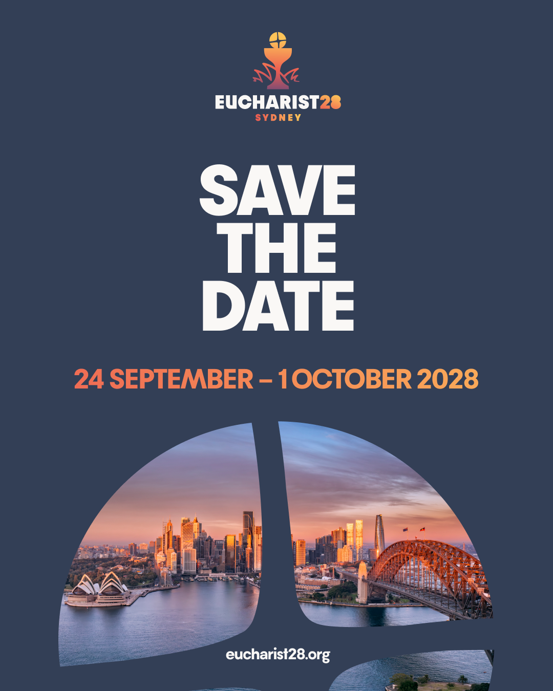 Eucharist28 Sydney – Save the Date, 24 September to 1 October 2028